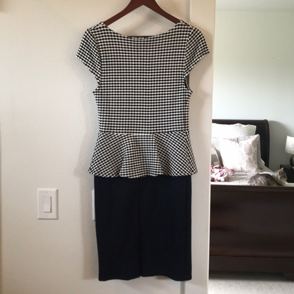 NWOT Anthropologie Preppy Peplum Pencil Dress - Picture 3 of 5